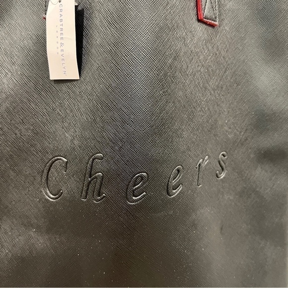 Large Black Tote with embossed Cheers - Picture 5 of 7